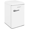 Husky 118L retro style bar fridge - white, 12L freezer compartment, adjustable shelves - HUSRET135WHHU