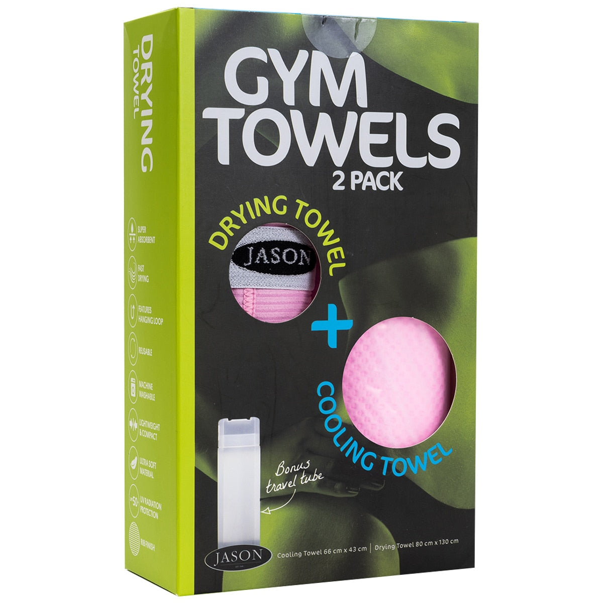 Jason Gym Towel 2 Pack Pink - SuperSaverAU - view 4