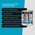 White Knight Rust Guard Enamel Paint - 500ml - White Satin - Quick Dry - SuperSaverAU - view 5
