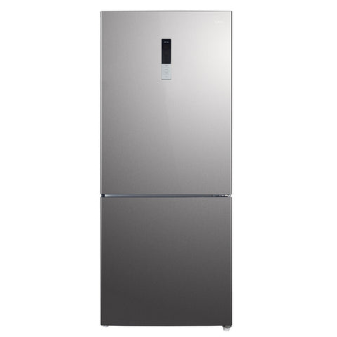 CHiQ 396L bottom mount fridge - stainless steel, inverter system, 6 star energy rating - CBM394NSS6E