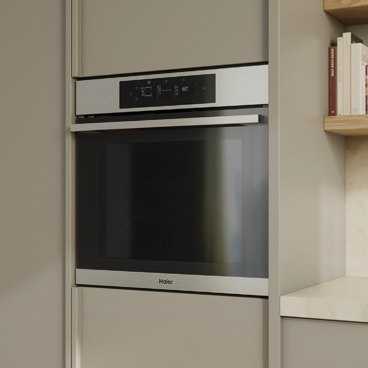 Haier 60cm 500 Series Pyrolytic Oven - 78L, 14 Functions, Steam Assist, Air Fry, Steel - HWO60S14TPX5