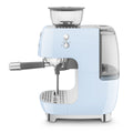 Smeg 50s Style Espresso Machine with Built-in Grinder - 20 Bar, Dual Thermoblock, Pastel Blue - EGF03PBAU