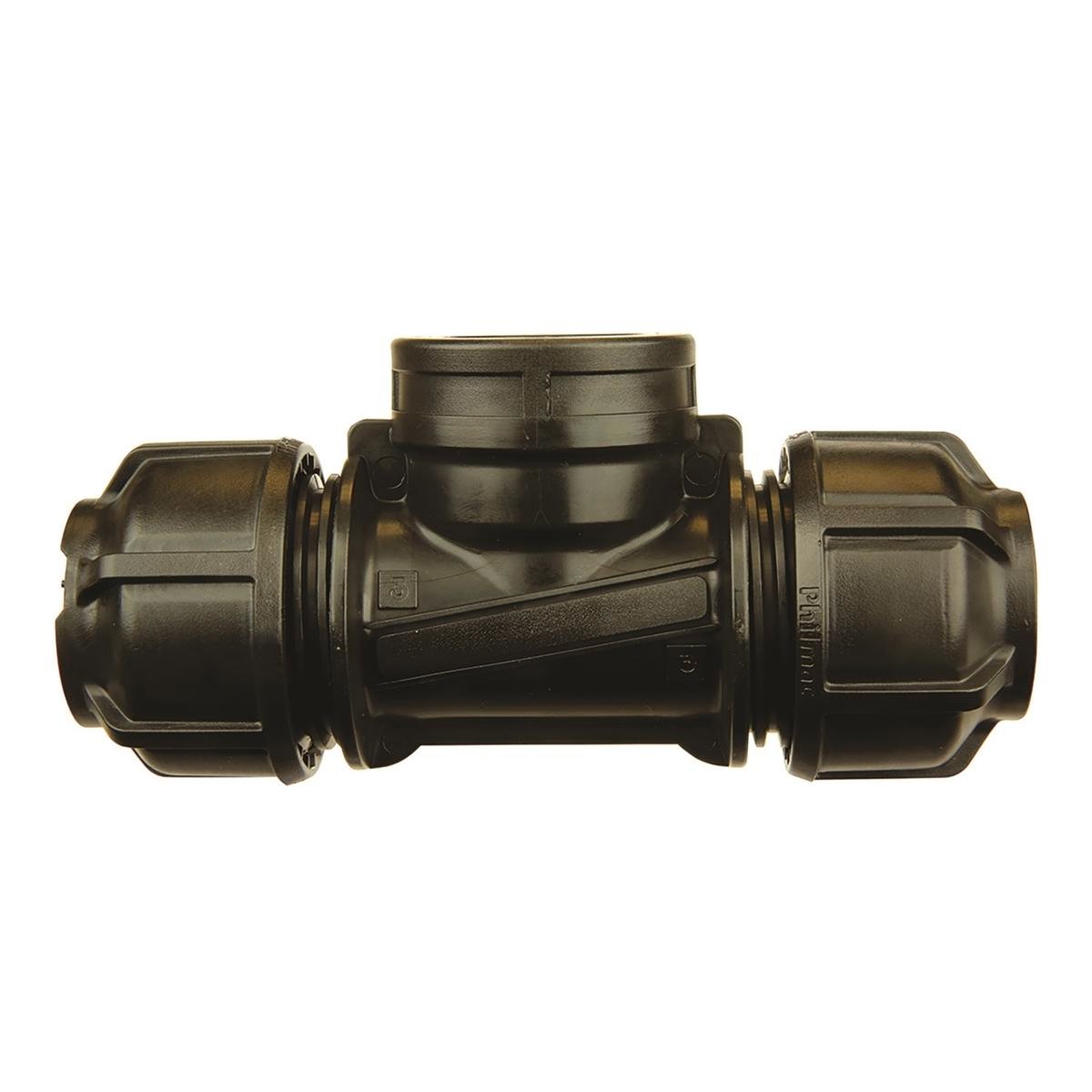 Philmac Metric Pipe Tee 16mm x 16mm Poly x Poly x BSP Durable Fitting - SuperSaverAU - view 1