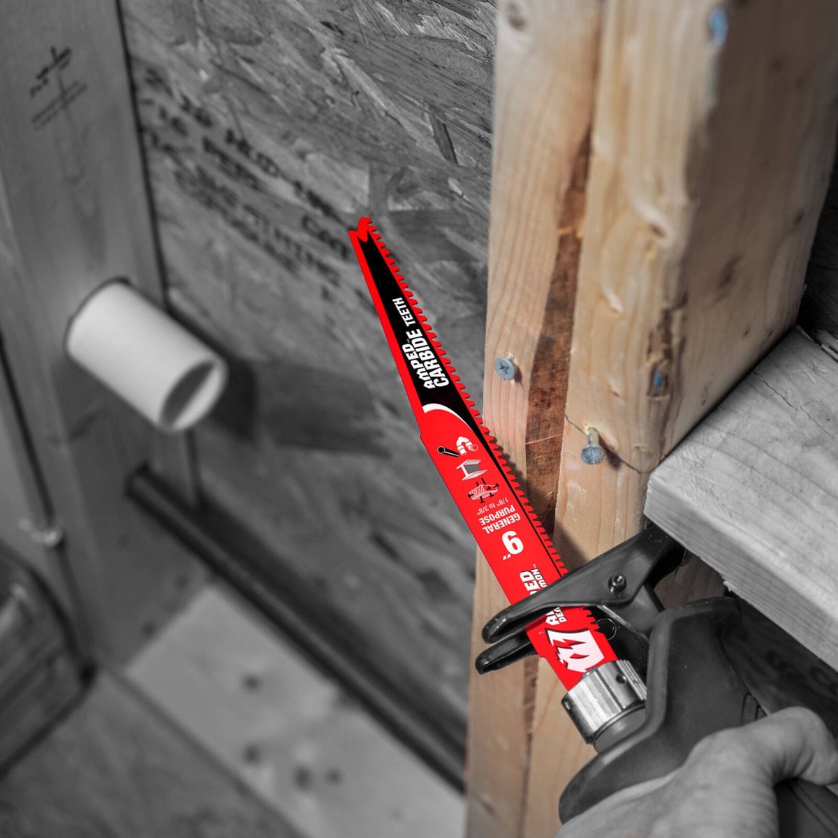 Diablo 9 Amped Demo Demon Reciprocating Saw Blade - General Purpose 3 Pack - 9" 6/9TPI - Durable & Impact Resistant