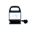 HPM 15A Single Outlet Power Convertor with RCBO Protection, Black PVC
