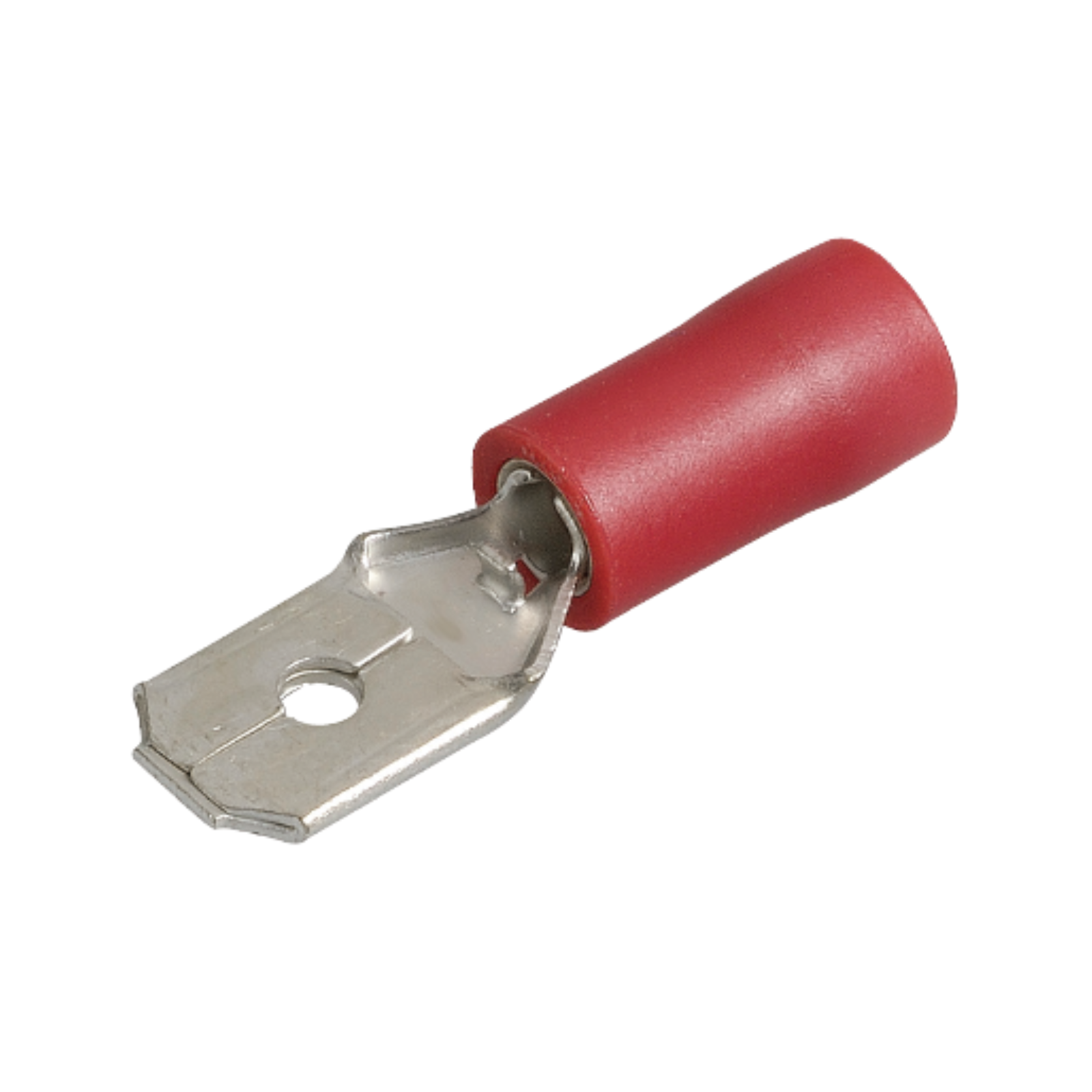 Narva Red Double Crimped Male Blade Terminal, 2.5-3mm, 6.3 x 0.8mm, 100 Pack