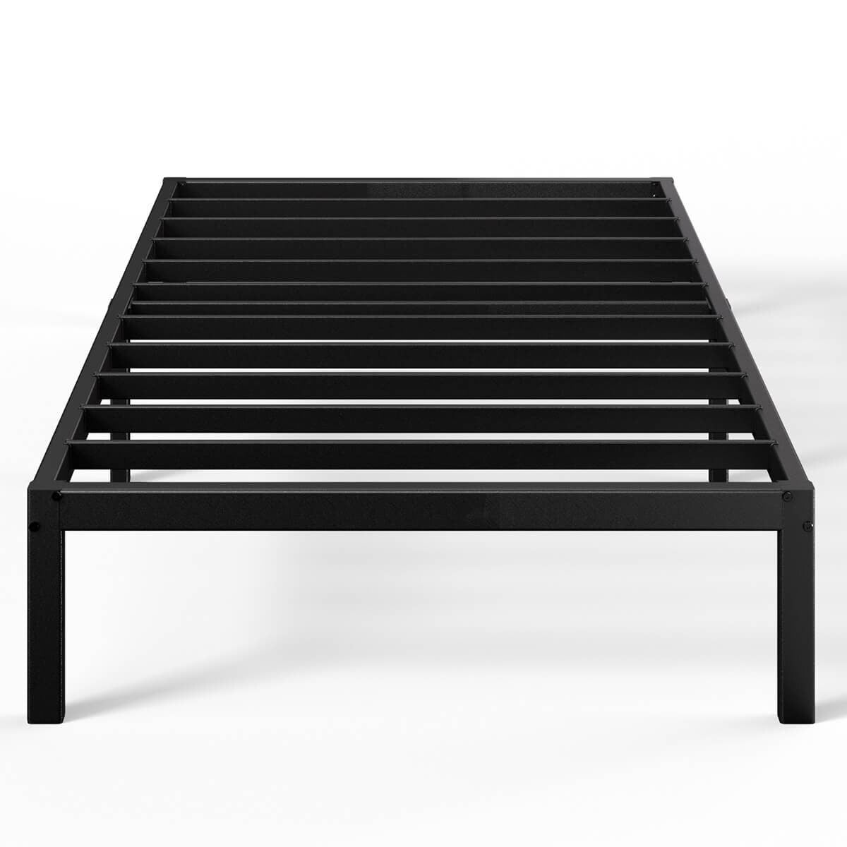 Zinus Elias King Single Metal Bed Frame 35cm - Black Steel, Under-Bed Storage Space - AU-FBMMP1ZC-14B