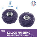 Dremel 320 Grit EZ Lock Finishing Abrasive Buffs, 2 Pack