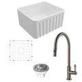 Turner Hastings Novi 50 Butler Sink Pack - Brushed Nickel Ludlow Pull Out Mixer Tap - PKG035