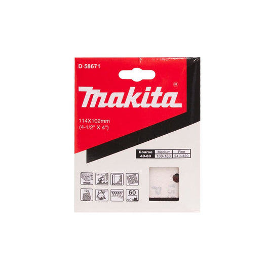 Makita P60 Wood Abrasive Sheet 60 Grit Aluminium Oxide 10 Pack