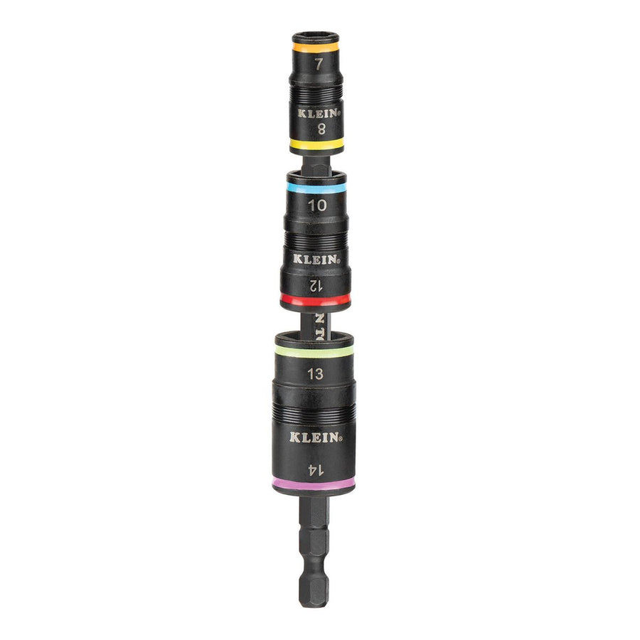 Klein 6 in 1 Impact Rated Flip Socket Set Metric - 7-14mm - Durable Steel Alloy - SuperSaverAU - view 1