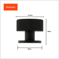 Taskmaster 32 Knurled Cabinet Knobs 4 Pack - 5mm - Matte Black - Modern Design - SuperSaverAU - view 2