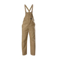 Hard Yakka Men's Khaki Bib & Brace Overalls, 290gsm Cotton Drill, Size 97