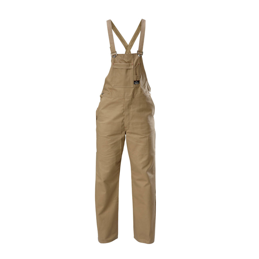 Hard Yakka Men's Khaki Bib & Brace Overalls, 290gsm Cotton Drill, Size 97