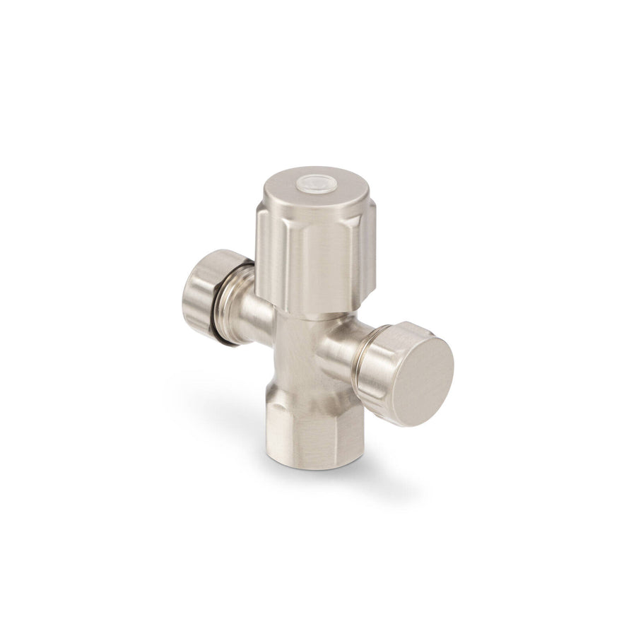 Brasshards 2 Way Cistern Tap 15mm x 15mm Brushed Nickel Brass Lead Free