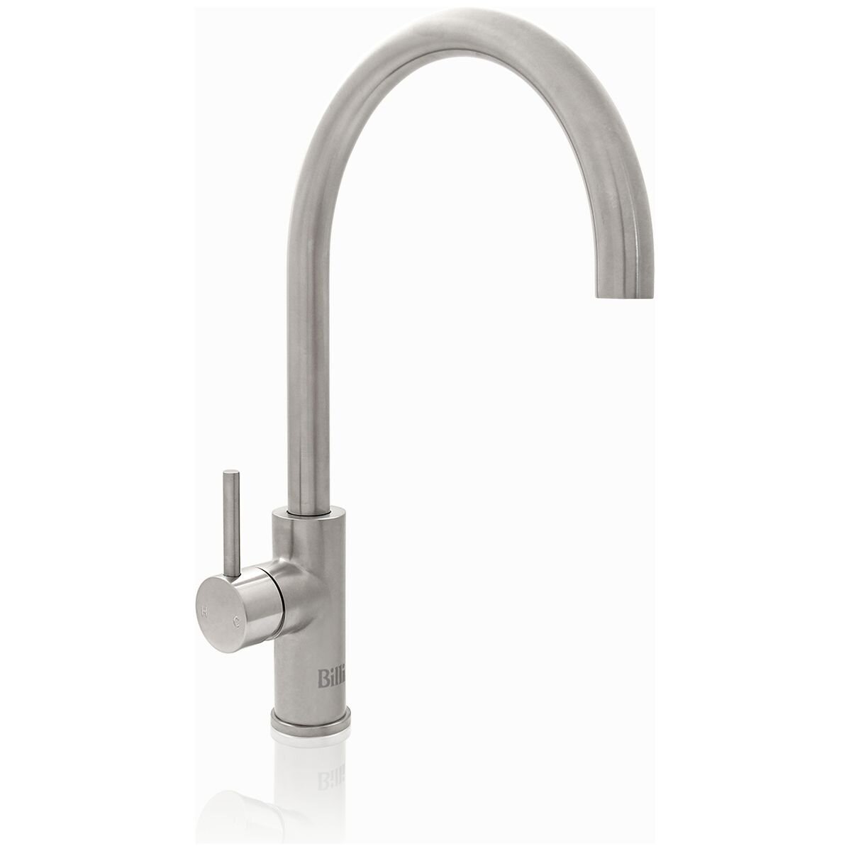 Billi Home Round Gooseneck Mixer Tap - Brushed Chrome Finish - 6 Star WELS Rating - 4.5L/min - 991600GBR