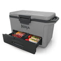 Ninja 47L FrostVault Hard Cooler with Dry Zone - Slate Grey, Lockable Lid, Fits 80 Cans - FB151GY