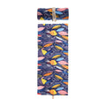 48-Hole Canvas Roll-Up Pencil Case - Fish Print, 58 x 20 cm