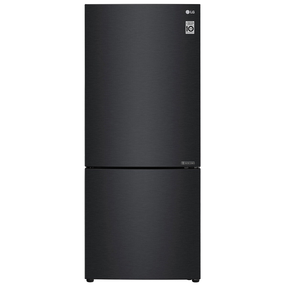 LG 420L Bottom Mount Fridge - Matte Black Doors, Door Cooling, Frost Free - GB-455MBL