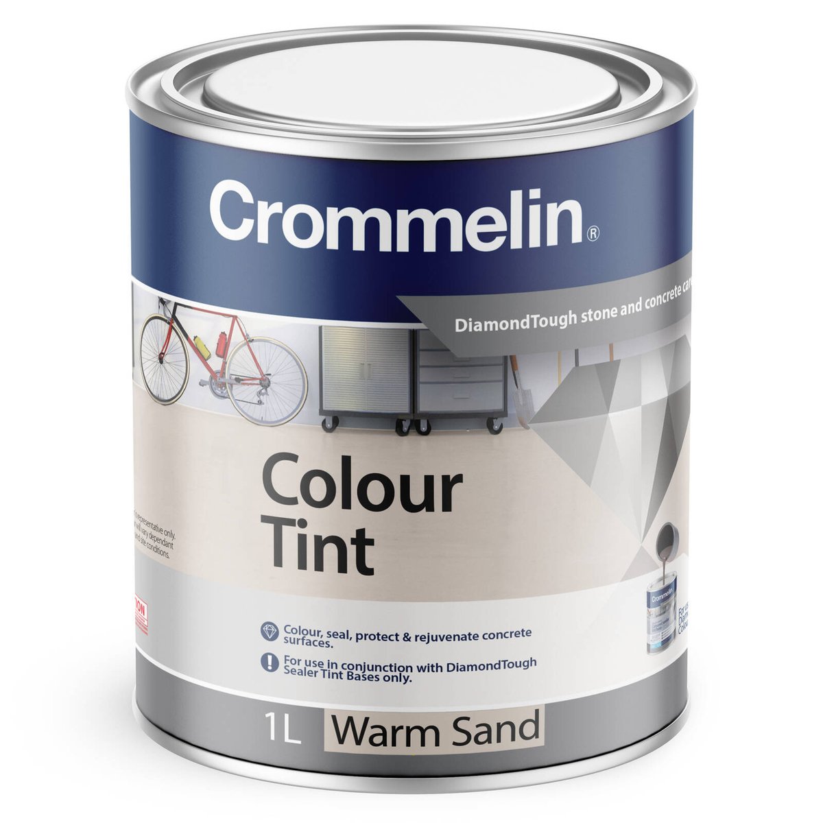 Crommelin Diamondcoat Warm Sand Tint 1L Solvent Based Easy Apply - SuperSaverAU - view 1