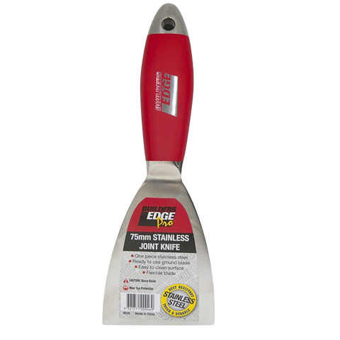 Builders Edge Plaster Knife - 75mm - Stainless Steel - Flexible Blade - SuperSaverAU - view 1
