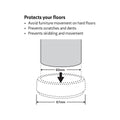Surface Gard Non Slip Round Castor Cup 66mm Plastic 4 Piece - SuperSaverAU - view 5