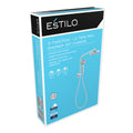 Estilo Chrome 3 Function Twin Rail Shower Set, 9L/min WELS 3 Star ABS
