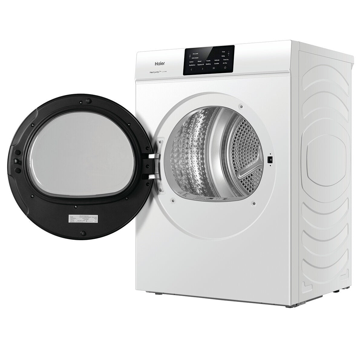 Haier 7kg Slimline Heat Pump Dryer - White, 7 Star Energy Rating, Touch Controls - HDHPS70LW1