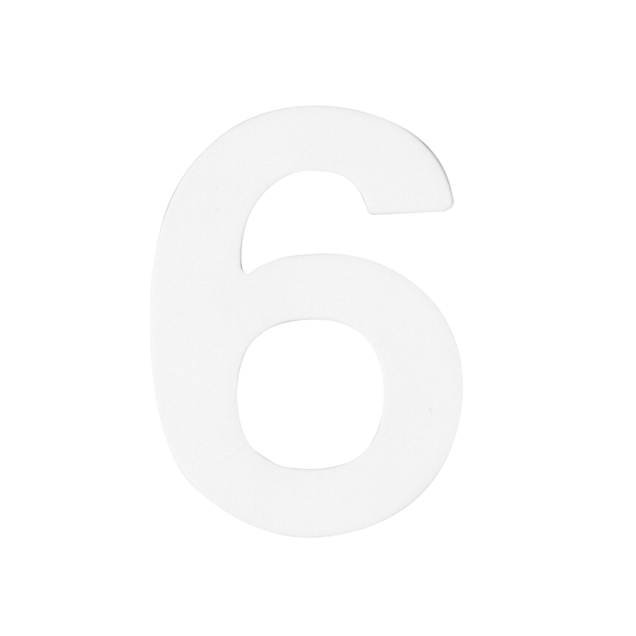 Sandleford Self Adhesive Number 6 - 50mm - White - Easy Application - Durable - SuperSaverAU - view 1