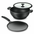 Tramontina 3 Piece Pre-Seasoned Cast Iron Deep Kadai And Flat Tawa Cookware Set — image 3