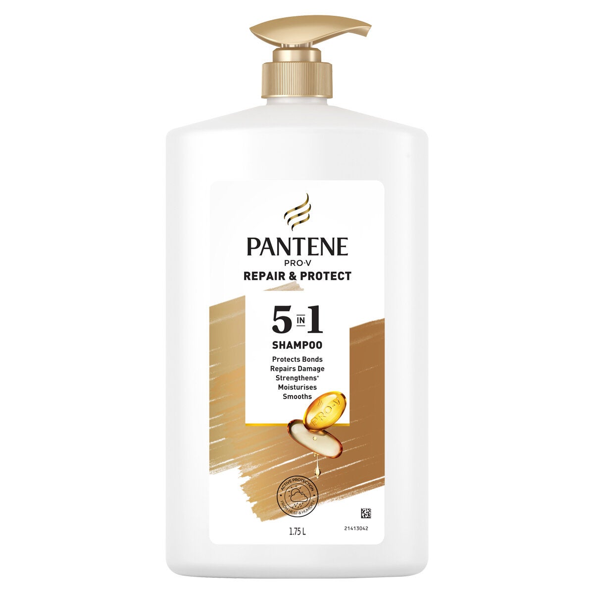 Hydrating Shampoo for Dry Hair in a Large 1.75 Litre Bottle, Pantene 5in1 Pro-V Silicone-Free