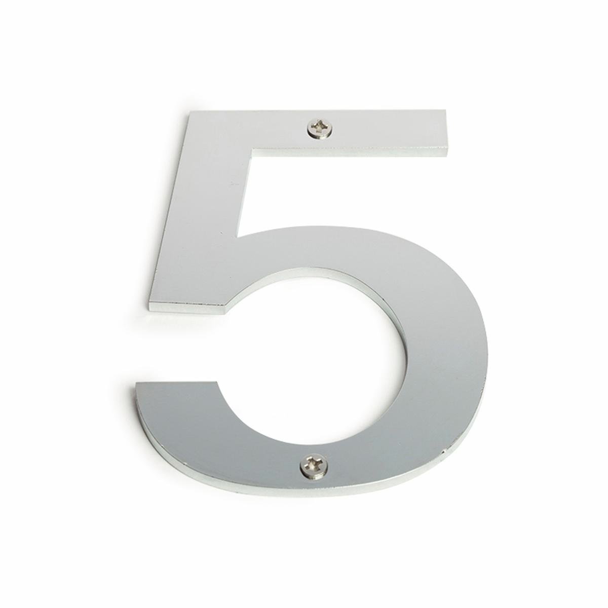 Sandleford Stainless Steel House Number 5 - 100mm - Brushed Finish - SuperSaverAU - view 1