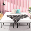 Zinus Smartbase Folding Bed Frame King - Black Steel, 33cm Under-Bed Clearance - AU-SBBK-14K