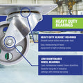 Easyroll 75mm Silver Cast Iron Swivel Plate Castor 115kg Indoor