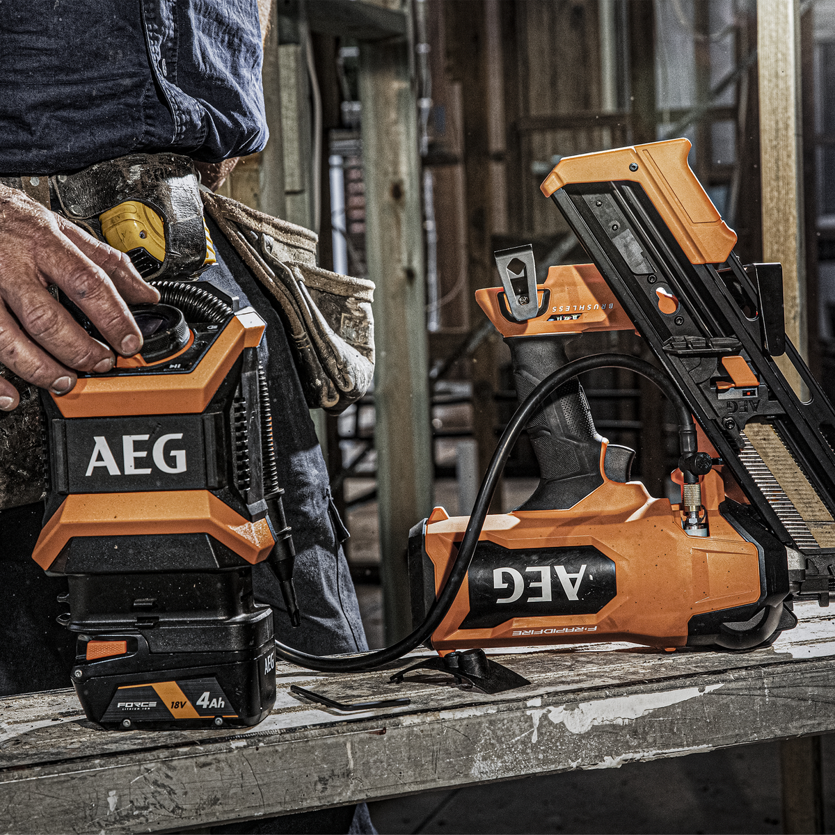 AEG 18V F-RAPID Framing Nailer Skin - 10GA - 30°-34° - 4.4kg - Efficient Firing - SuperSaverAU - view 3