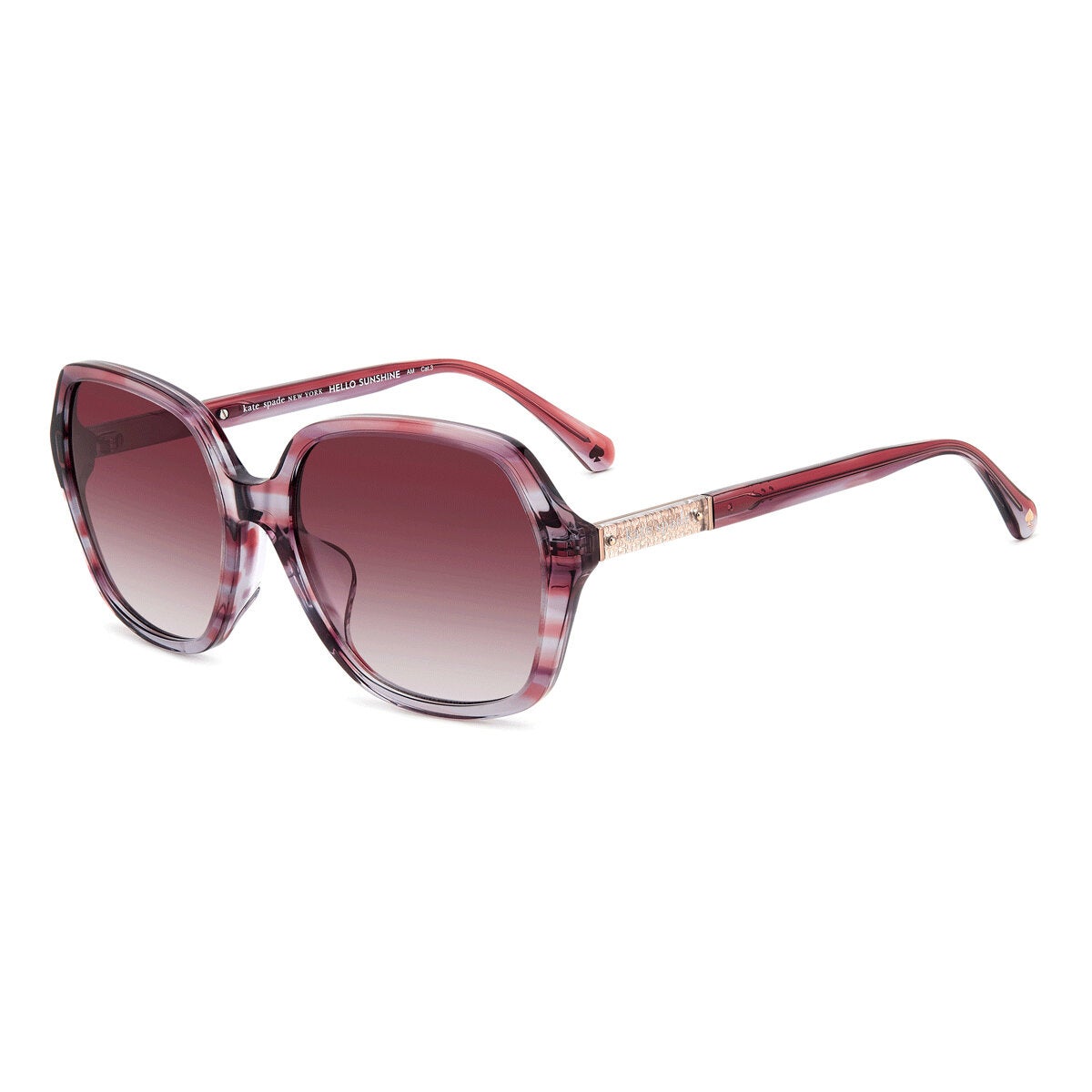 Kate Spade Women's 57mm Sunglasses Burgundy Lens Square Frame Ellery