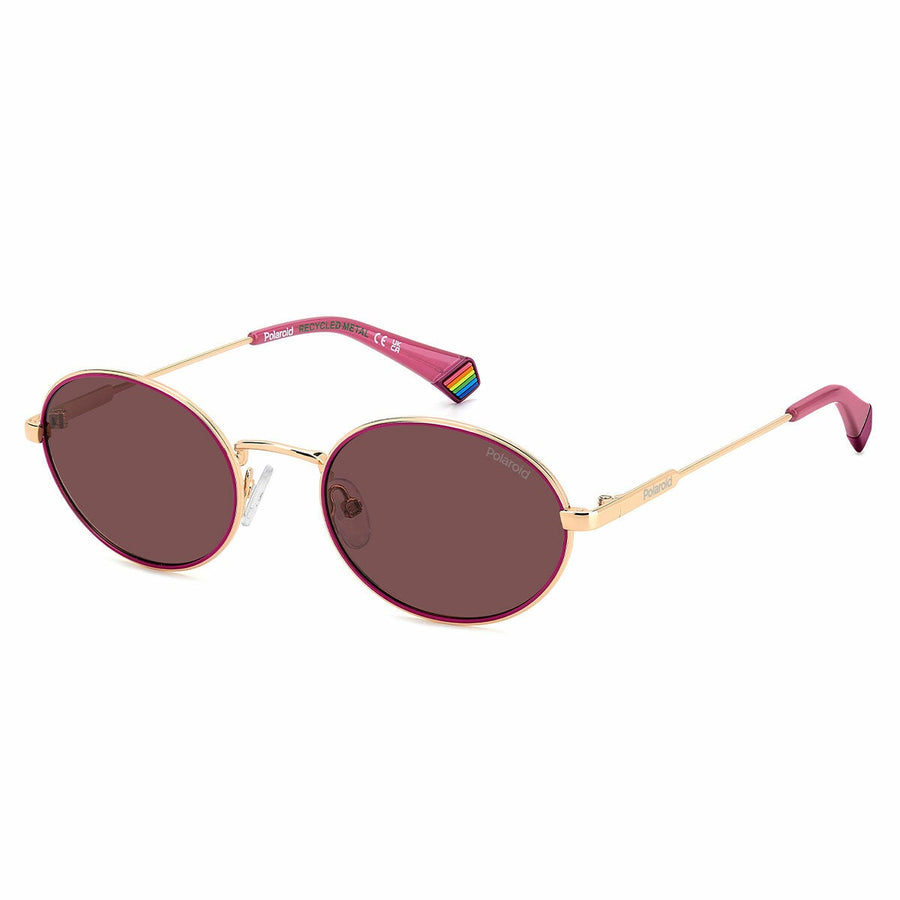 Polaroid Unisex Round Sunglasses PLD 6228SX Stainless Steel Rims Laser Logo