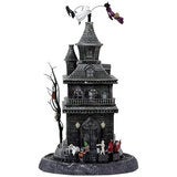 Musical Halloween Haunted House Decoration 445mm, Rotating Witch and Ghost — image 3