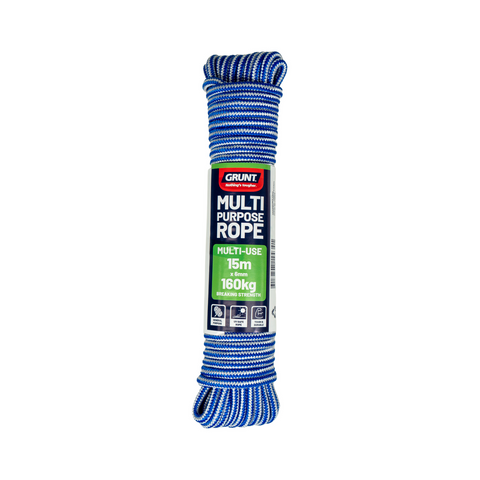Grunt Multi Purpose Rope 6mm x 15m Polypropylene Tough Durable - SuperSaverAU - view 1