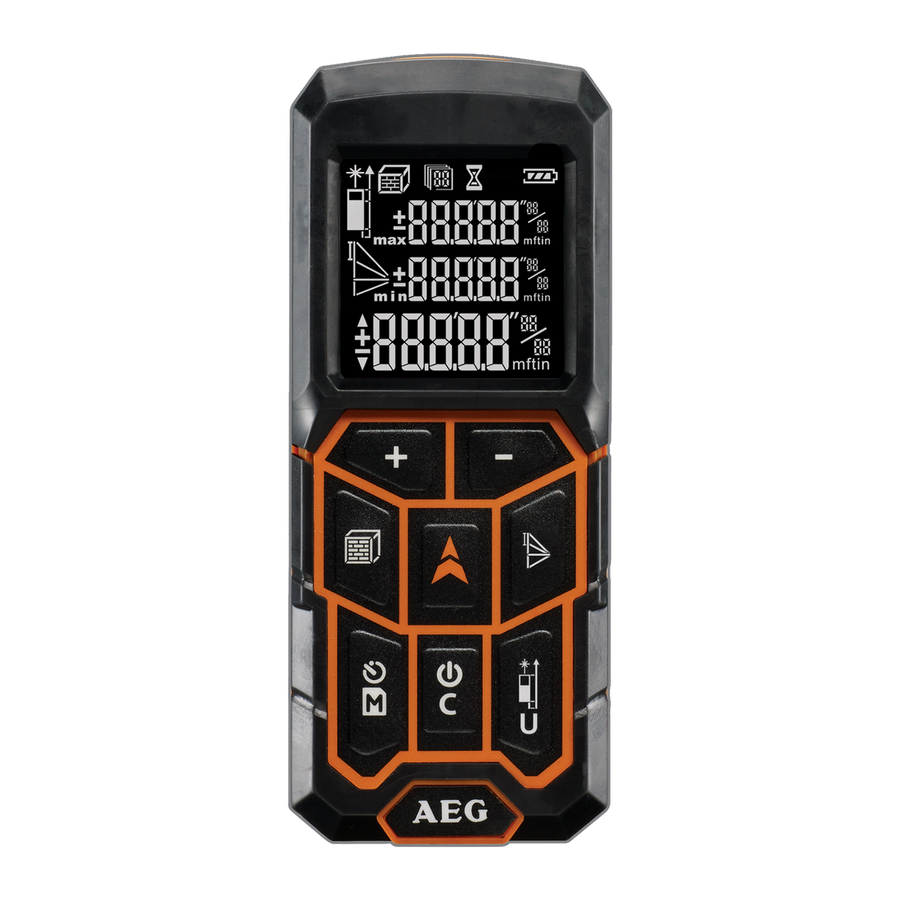 AEG 100m Laser Distance Measure - Orange - Tripod Mountable - LCD Display - SuperSaverAU - view 1