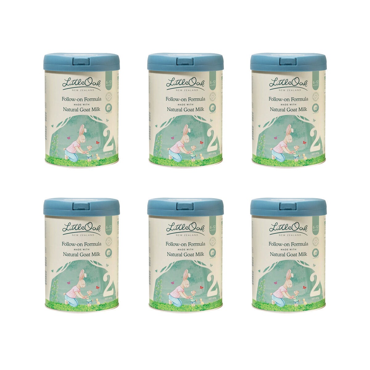 LittleOak Stage 2 Baby Formula Grass Fed Goat Milk 6 Pack 800g