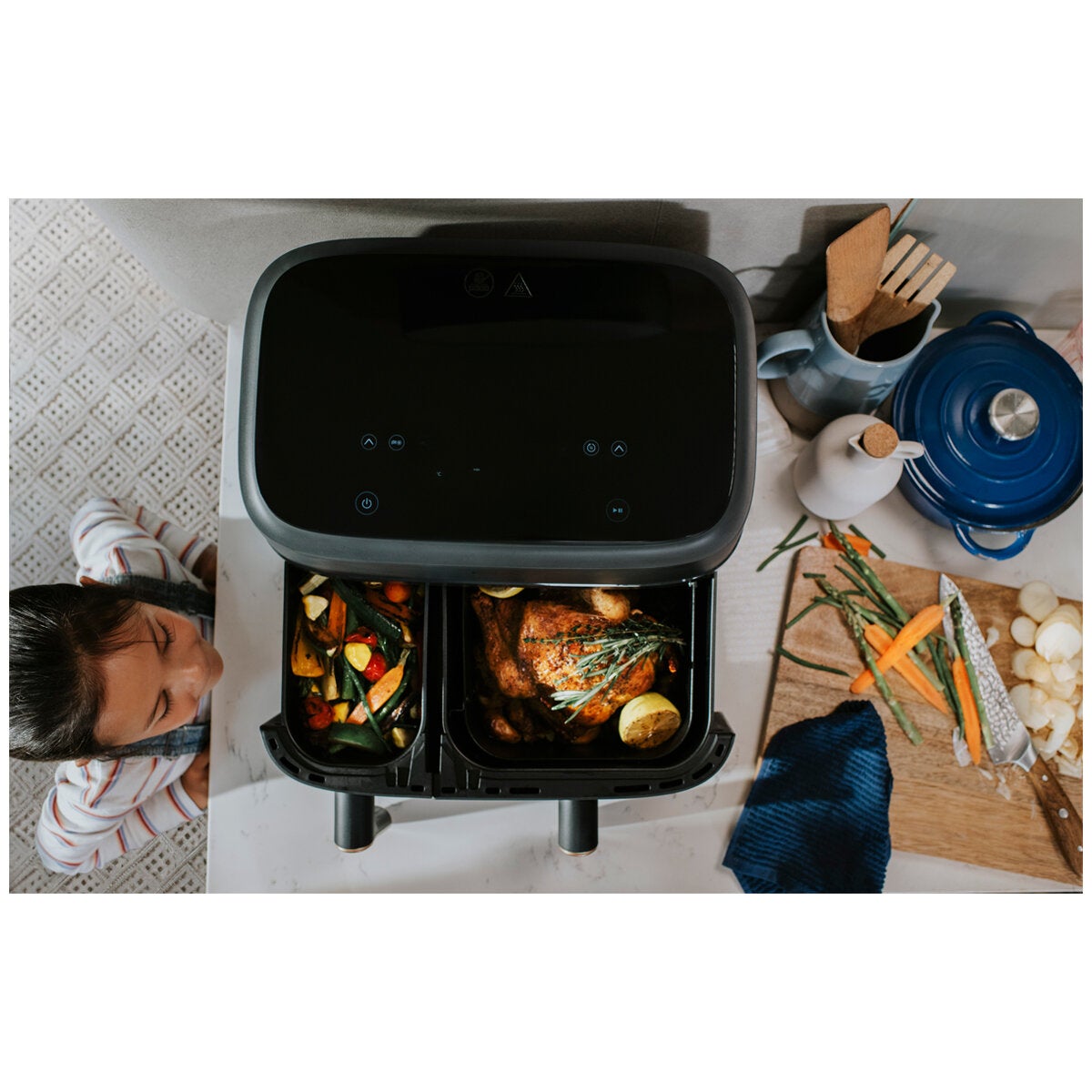 Philips Black Air Fryer XXL 9 Litre Dual Basket 3000 Series NA352 — image 7