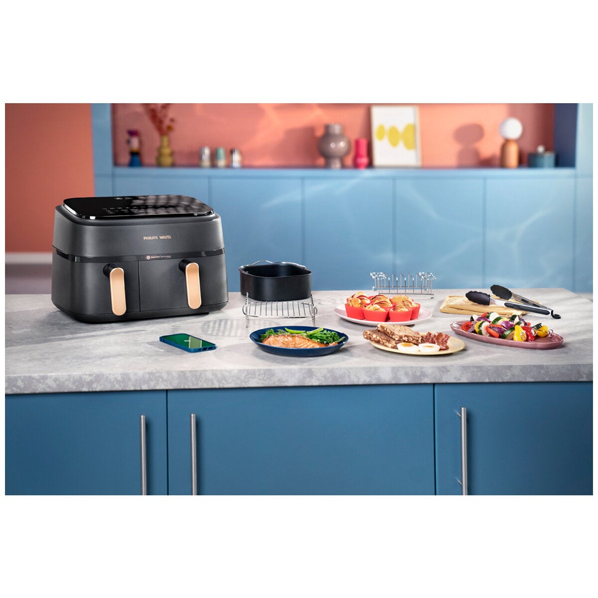 Philips Black Air Fryer XXL 9 Litre Dual Basket 3000 Series NA352 — image 6