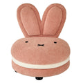 Pink Macaron-Shaped Kids' Accent Chair Featuring Miffy, Soft Boucle Upholstery by Aesthetik Kids