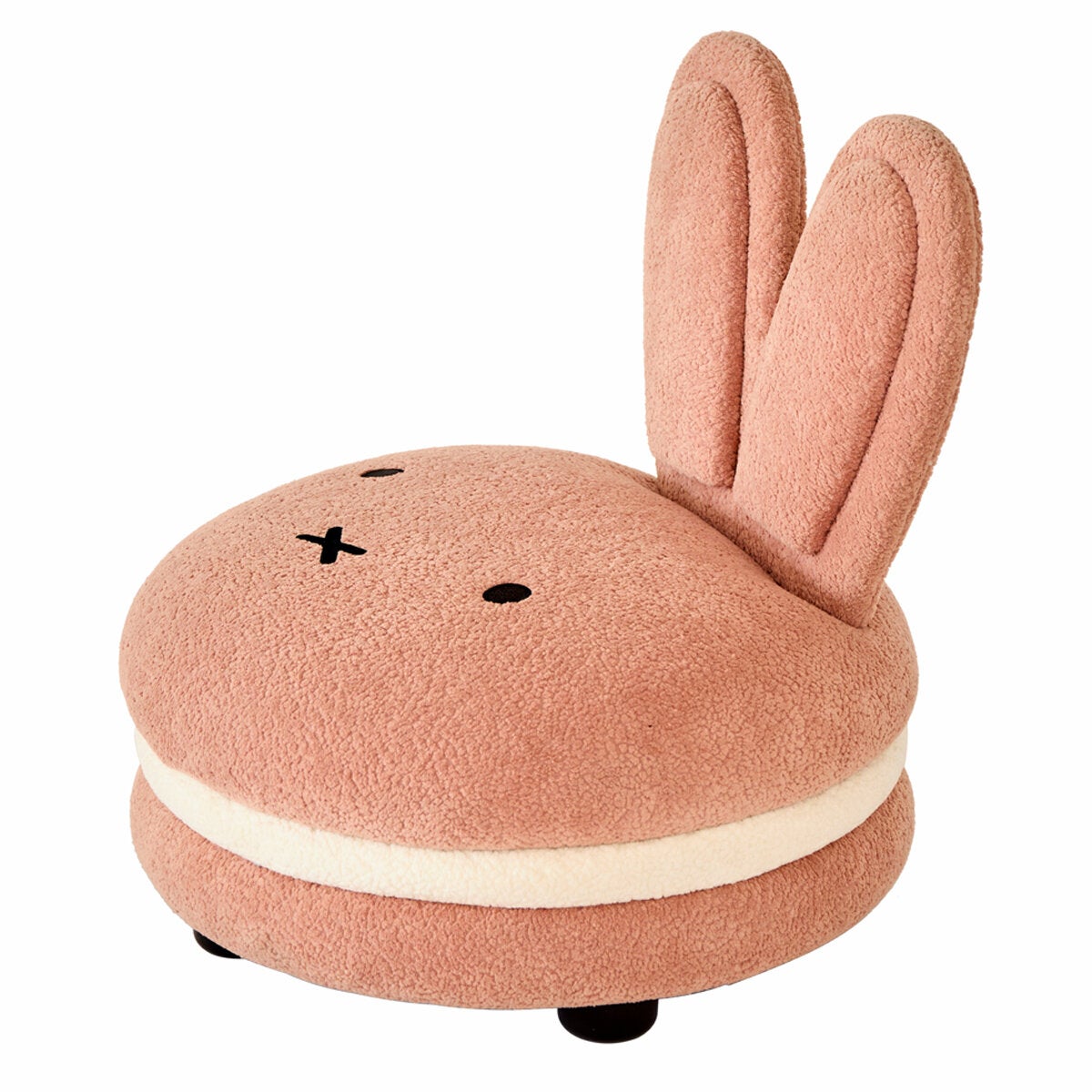 Pink Macaron-Shaped Kids' Accent Chair Featuring Miffy, Soft Boucle Upholstery by Aesthetik Kids — image 3