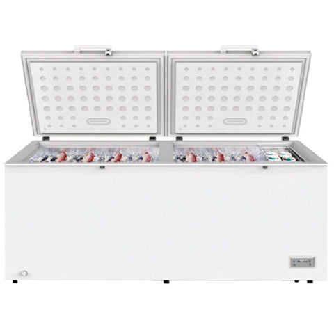 Eurotech 688L chest freezer - white, 3 star energy rating, split door design - ED-CF708WH