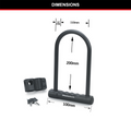 Master Lock Bike Lock - 200mm x 100mm x 12mm - Hardened Steel - Weather Resistant - SuperSaverAU - view 4