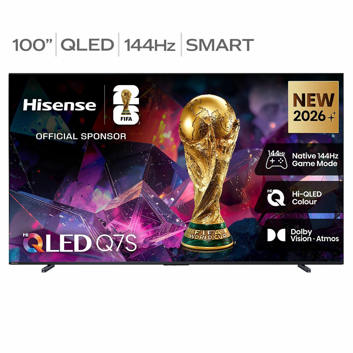 Hisense Q7S 100 Inch 4K QLED Television 144Hz Dolby Vision 100Q7SAU