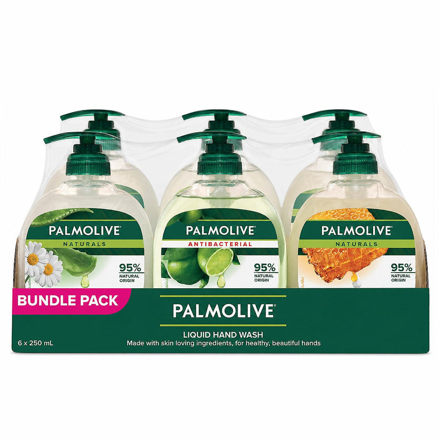 Palmolive Antibacterial Hand Soap 250ml 6 Pack Lime And Aloe Vera Variety