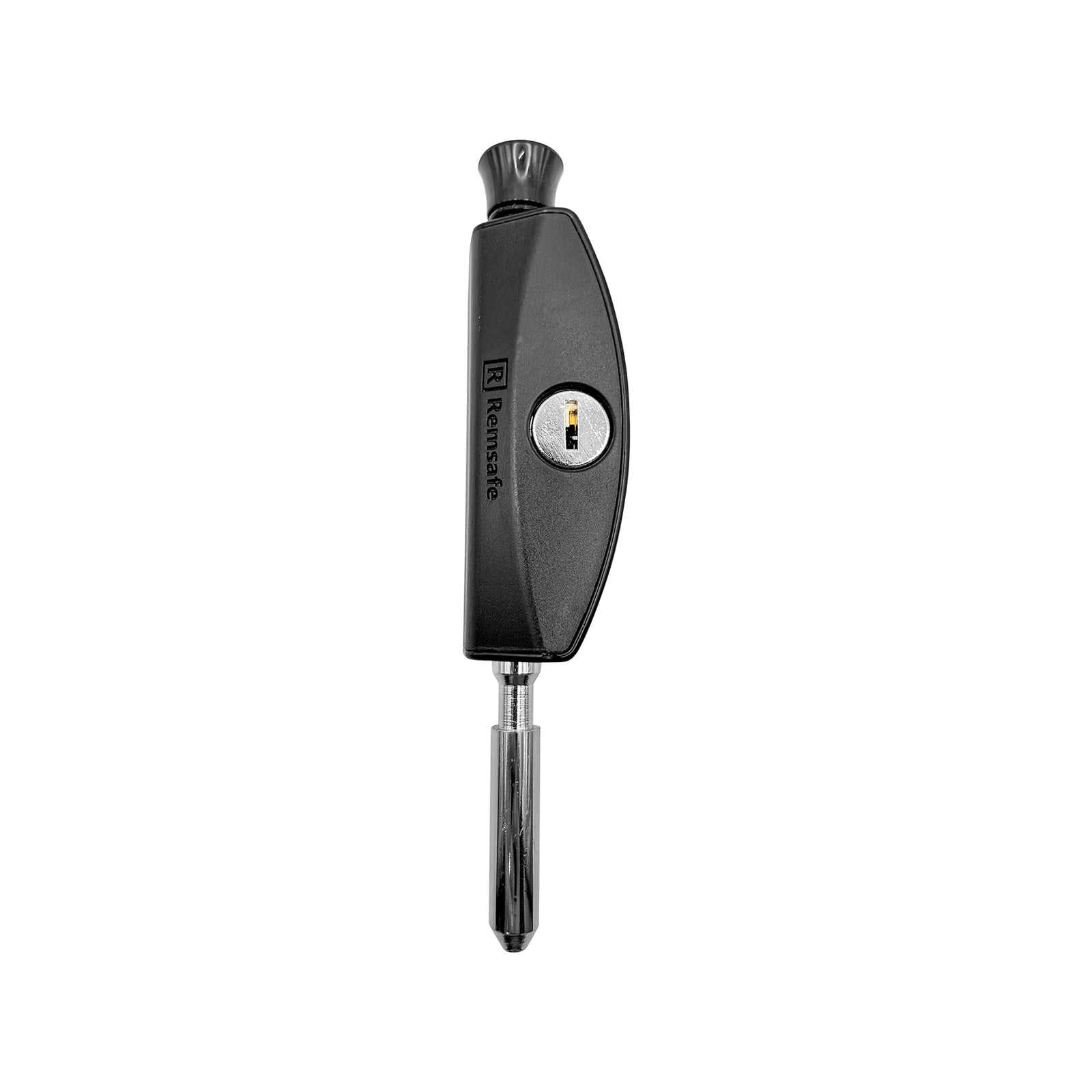 Remsafe Black Window & Door Patio Bolt - Lockable, Black Powdercoat Steel